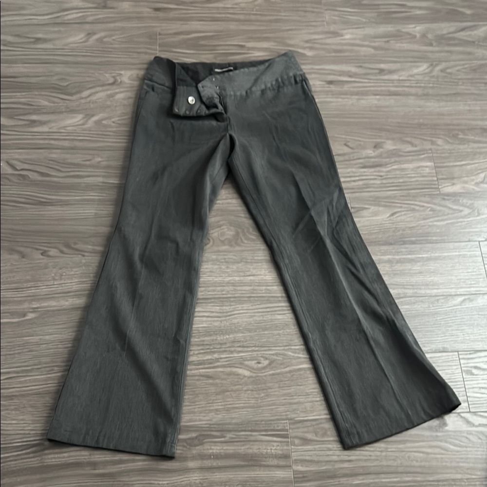 Express Gray Flare Wide Leg Jeans